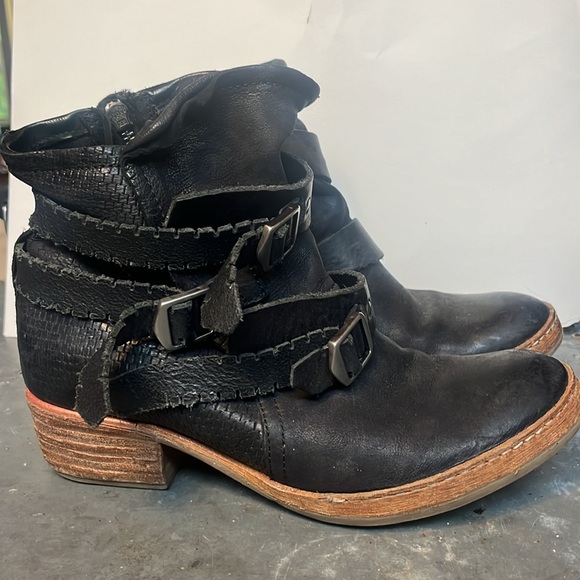 A.S.98, size 39 (us 9) black leather ankle boots - Picture 5 of 7